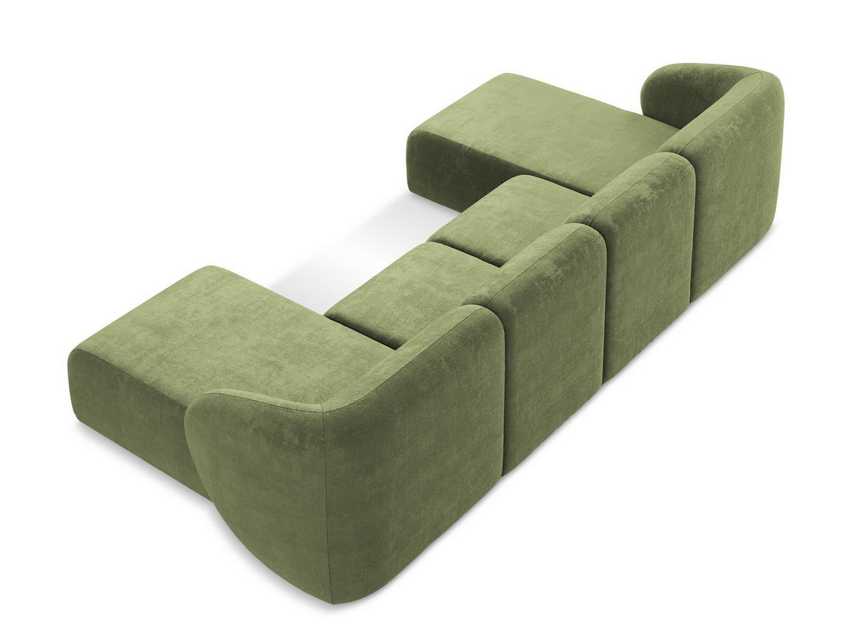 SOFAELEMENT Links Bouclé Stoff Schwarz - Schwarz, Holzwerkstoff/Kunststoff (91/75/166cm) - Makamii