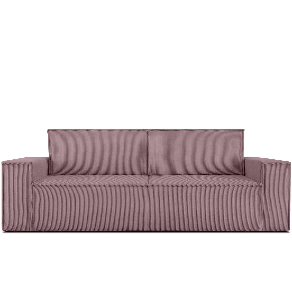 3-SITZER-SCHLAFSOFA NAPI in Pet Friendly Cord-Stoff, hellviolett - Violett/Schwarz, Textil (244/89/101cm) - KONSIMO®