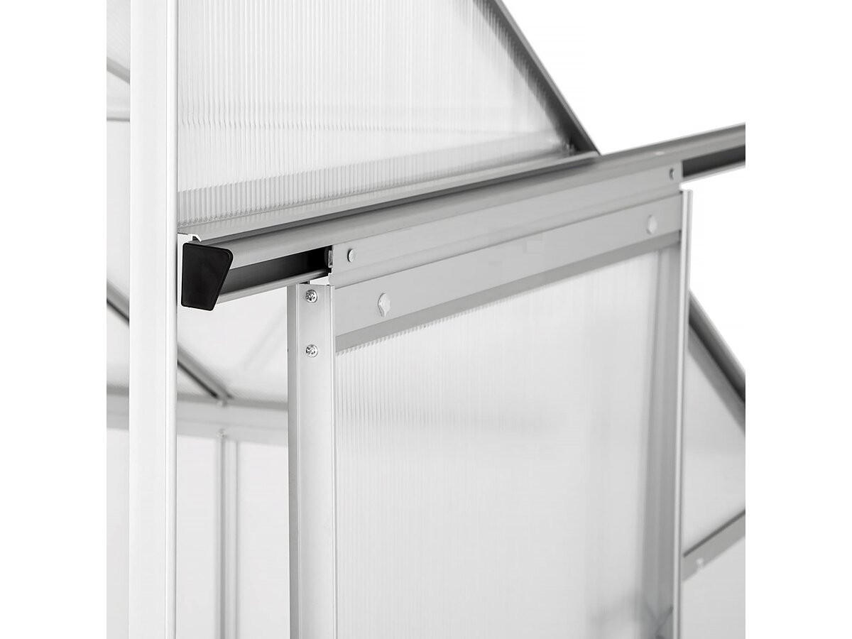 GEWÄCHSHAUS POLYCARBONAT aneth Grau - Grau, Metall (125/195/190cm) - Habitat Garten