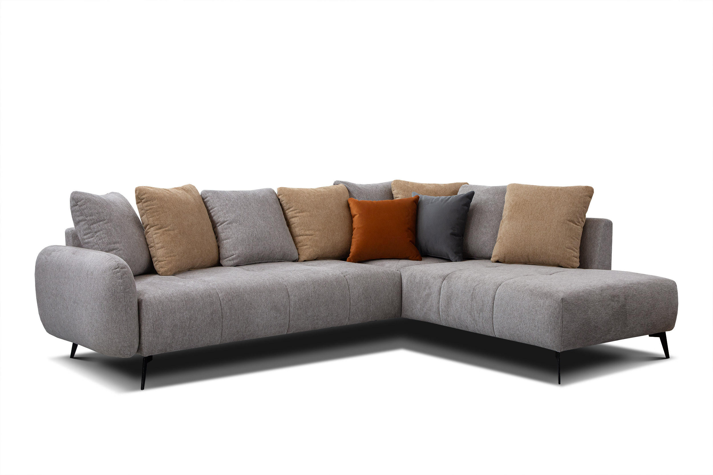 Wozimo Ecksofa Grau 266x206 cm