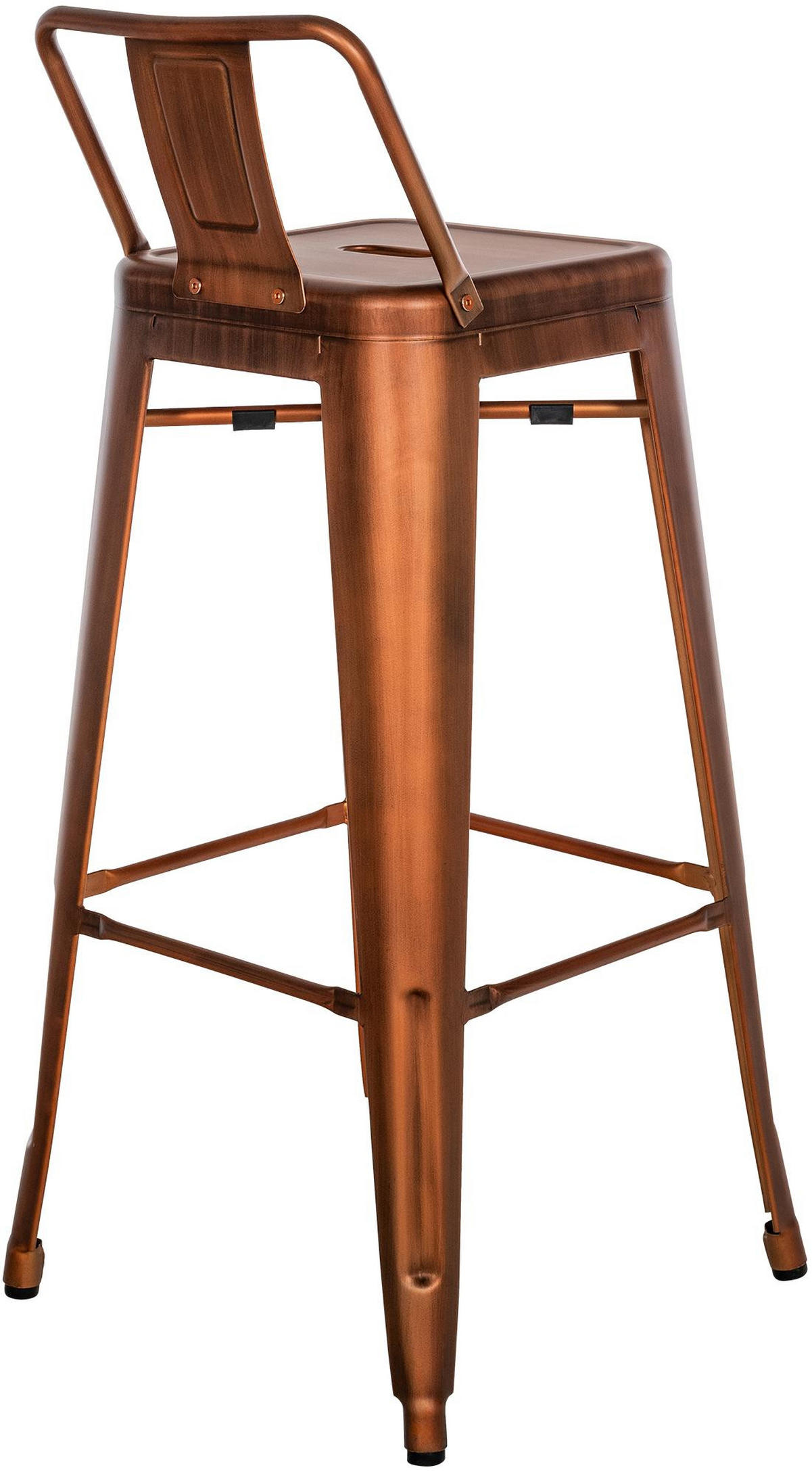 BARHOCKER 2er Set Lekel Metall Kupfer - Kupferfarben, Metall (44/96/43cm) - DELUKE