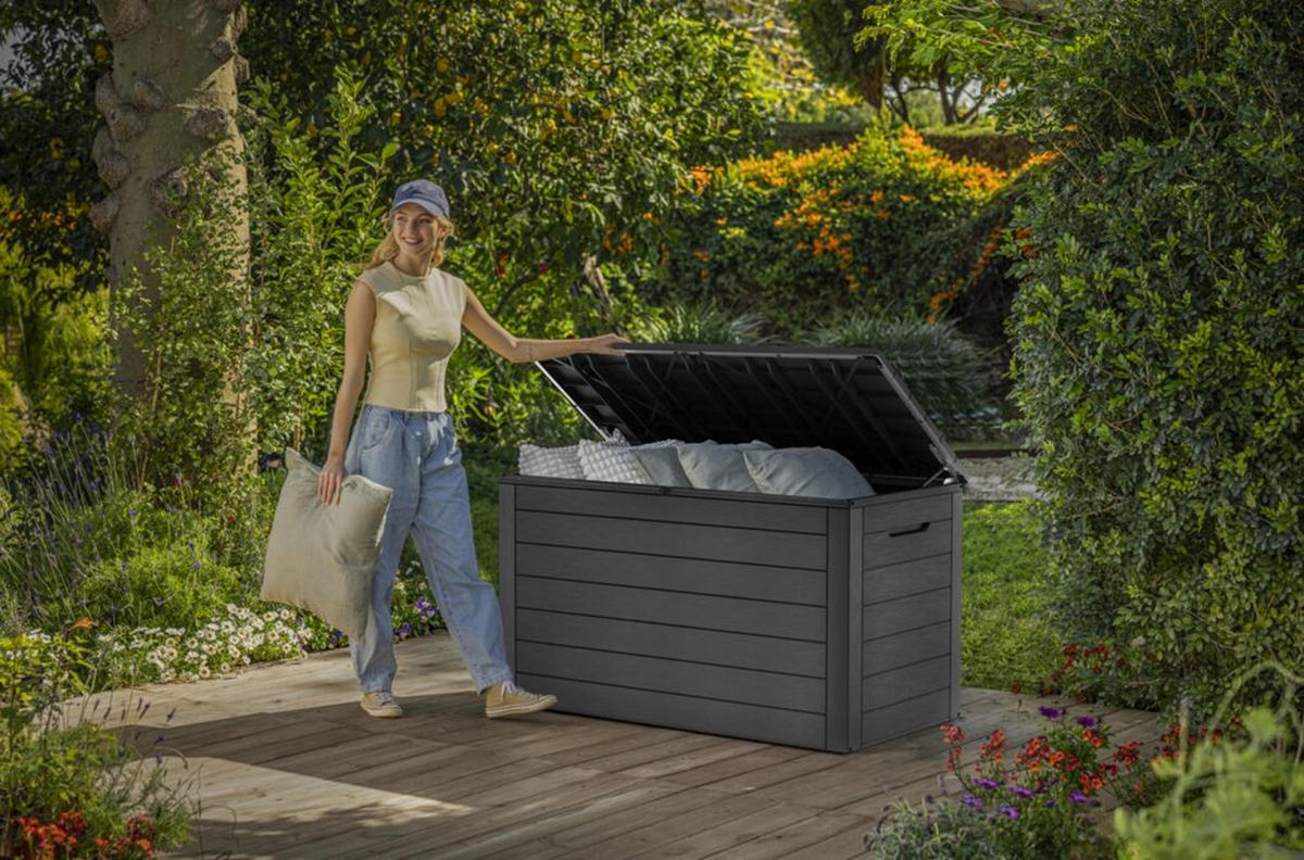 GARTENBOX Ontario - Dunkelgrau, Kunststoff (67.4/73.7/129cm) - Keter