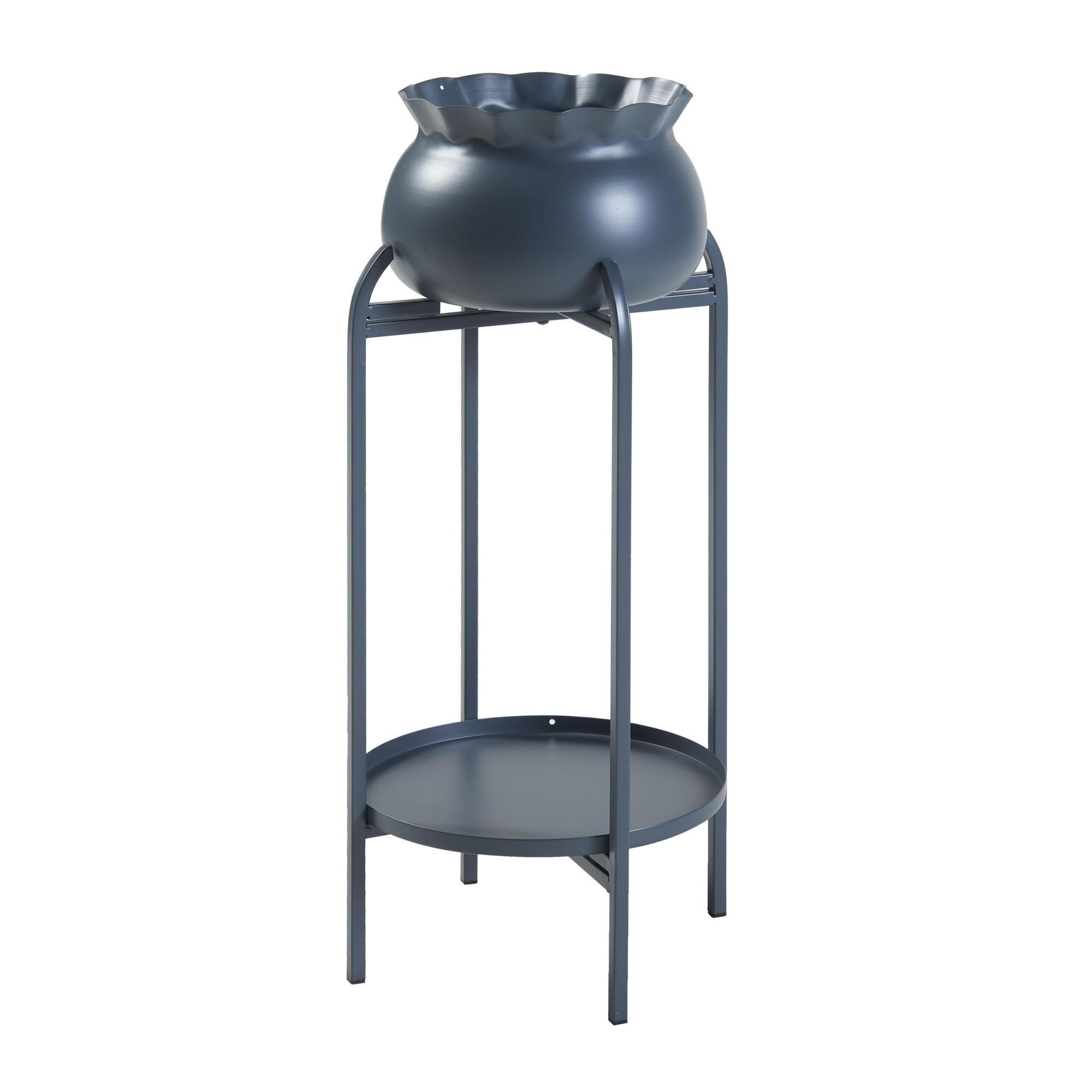 BLUMENSTÄNDER Altena - Schwarz, Metall (40/40/80.5cm) - [en.casa]