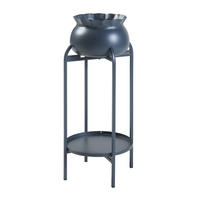 BLUMENSTÄNDER Altena - Schwarz, Metall (40/40/80.5cm) - [en.casa]