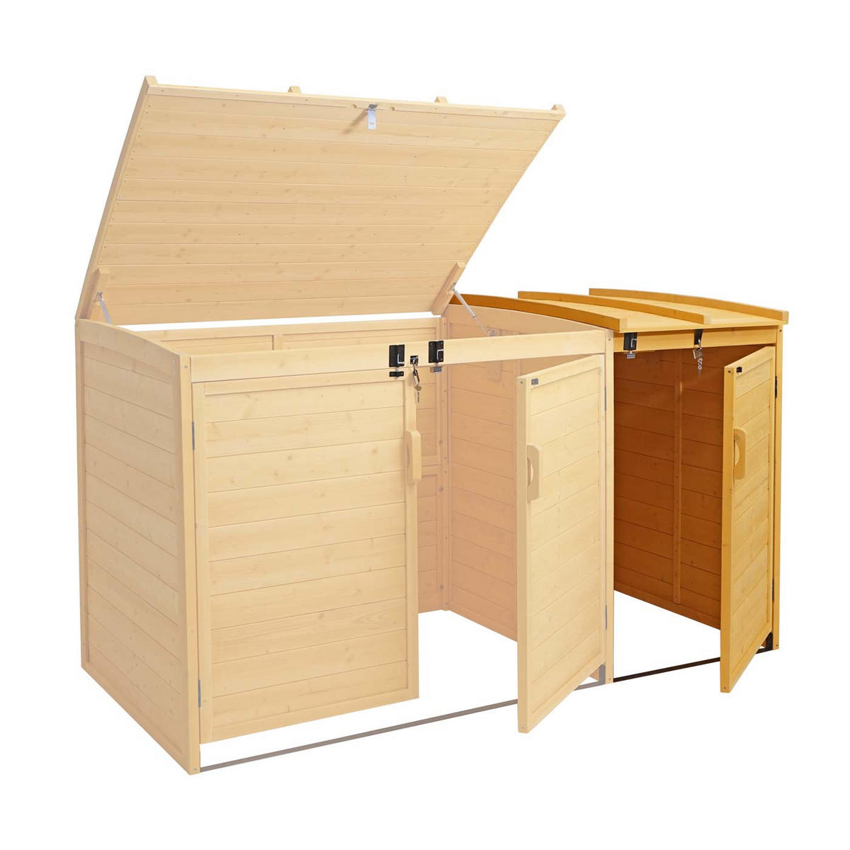 MÜLLTONNENBOX ERWEITERUNG Braun - Braun, Holz (68/120/104cm) - MCW