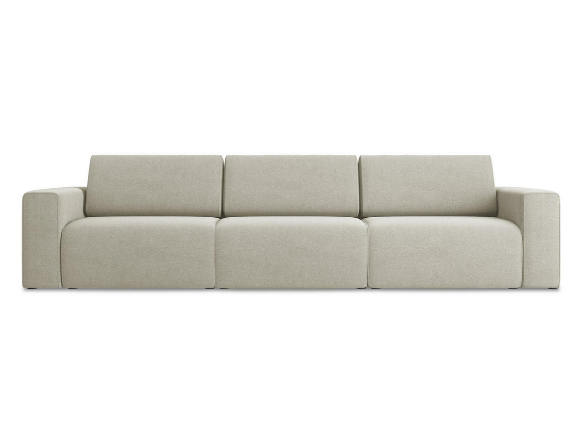 4-SITZER-SOFA Strukturstoff Stoff Beige - Beige/Creme, Kunststoff/Textil (314/80/103cm) - Makamii
