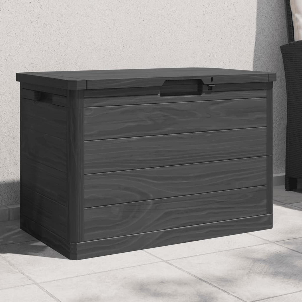 OUTDOOR-KISSENBOX Anthrazit 77.5/44.5/53 Cm Polypropylen - Anthrazit, Kunststoff (77.5/53/44.5cm) - vidaXL