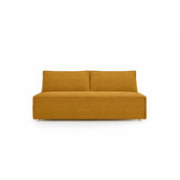 SCHLAFSOFA Mit Bettkasten DUO, Stoff Poso, Senffarbe - Gelb, Holz (198/89/90cm) - Kaiser Möbel