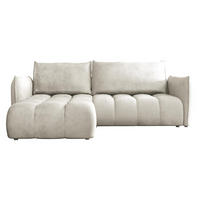 ECKSOFA Marsala, Seite: Links - Beige/Schwarz, Holz/Kunststoff (245/167cm) - MIRJAN24
