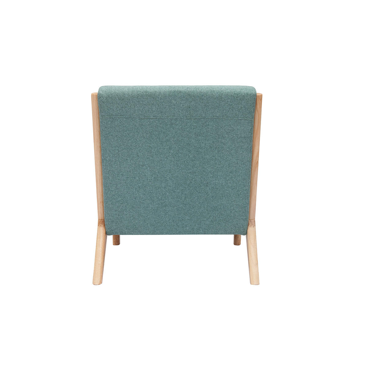 SESSEL Stoff Samteffekt GraugrÙn Helles Massivholz DERRY - Blaugrau, Textil (84/75.5/66cm) - Miliboo