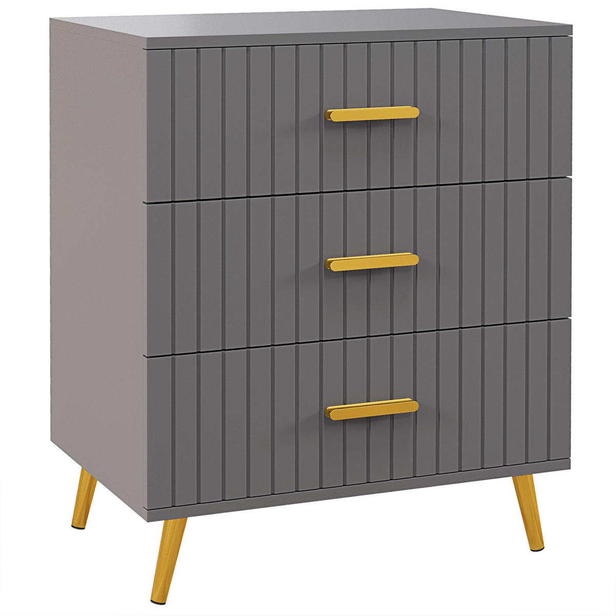 NACHTTISCH Dunkelgrau 1 Stück - Dunkelgrau, Kunststoff (40/71.5/60cm) - GiPP
