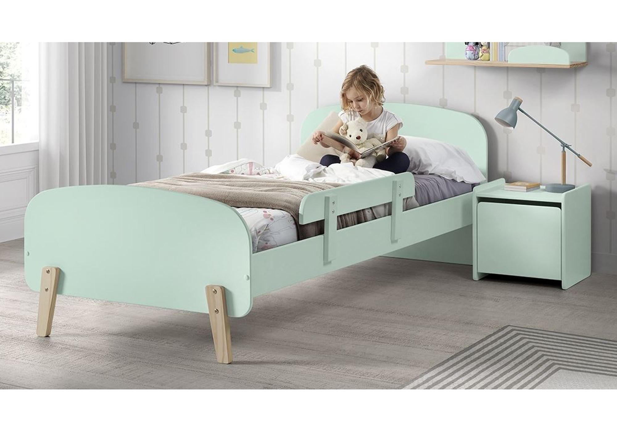 KINDERZIMMER Set Karilynn 2 Massivholz+MDF mintgrün - Grün, Holz (220/73/120cm) - 58aufmkessel
