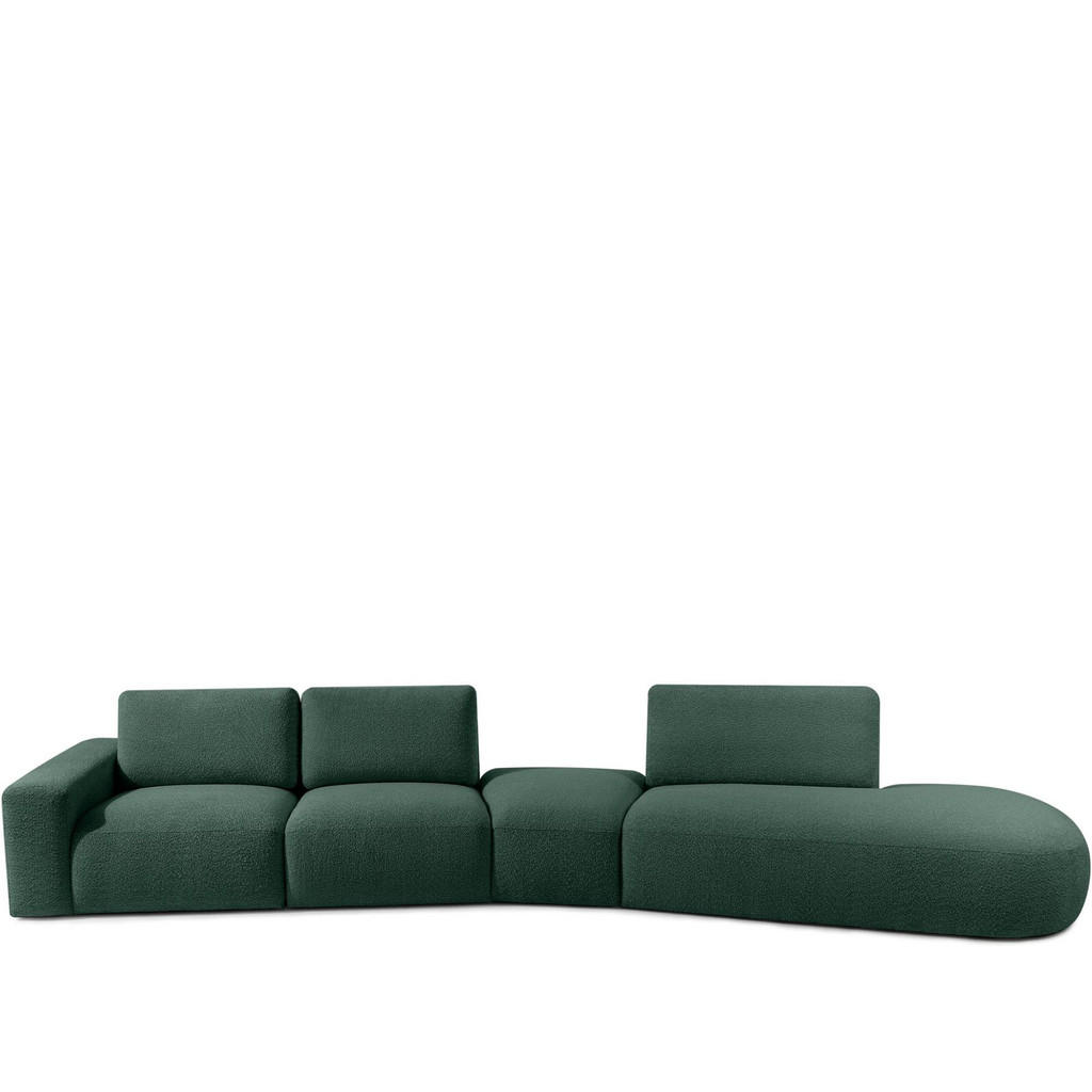 Thumbnail - Konsimo® 5-Sitzer, Grün, Textil, L-Form, 430x84x105 cm, Wohnzimmer, Sofas & Couches, Sofas, Bigsofas