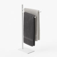 HANDTUCHSTÄNDER - Weiß, Metall (33.5/78/14cm) - Relaxdays
