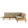 LOUNGESOFA ATREDA rechts - Beige, Holz/Textil (245/74/175cm) - KONSIMO®