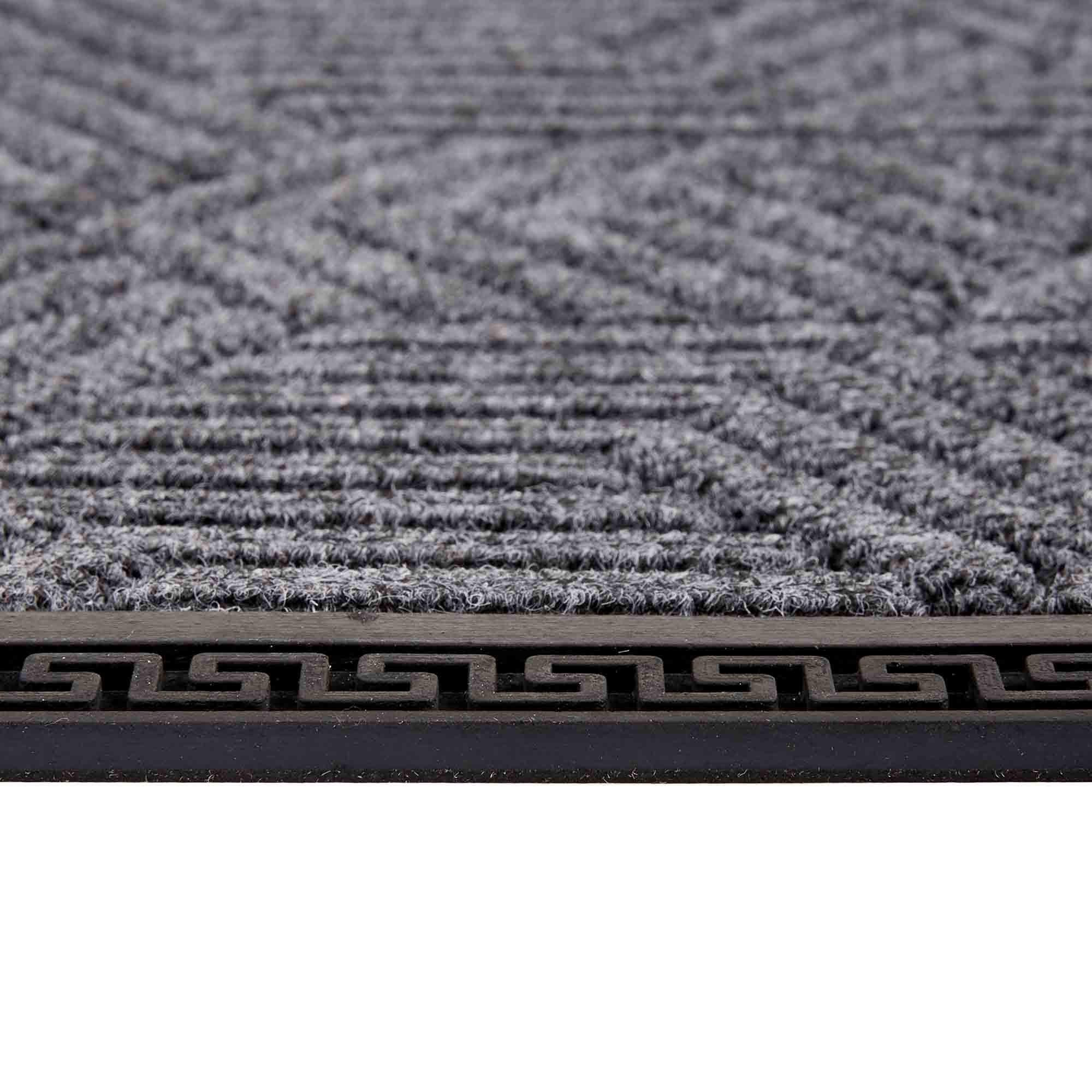 FUSSMATTE FÜR INNEN & AUßEN BORDER STAR - Dunkelgrau, Textil (40/60cm) - Astra