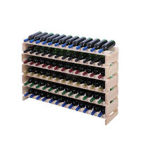 WEINREGAL VINOTECA FLEX PRO HxBxT 79x123x28cm 72 Flaschen auf 6 Ebenen Natur unbehandelt - Naturfarben, Holz (123/79/28cm) - PROREGAL