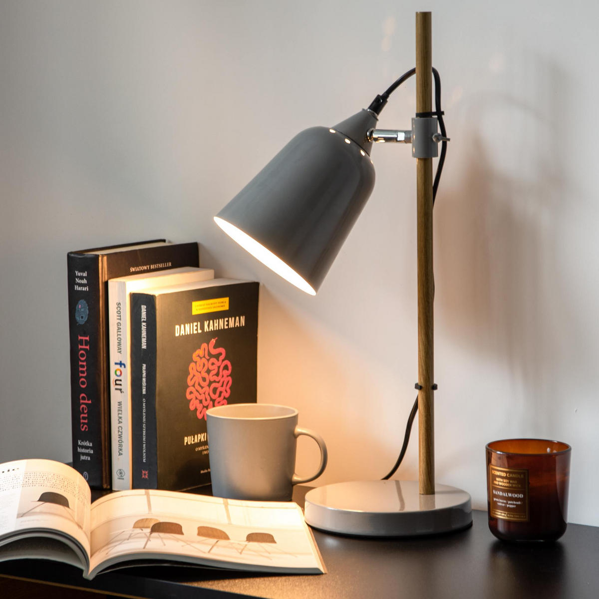 TISCHLAMPE HALI 2-er Set, Grau - Grau, Metall (16/16/49cm) - KONSIMO®