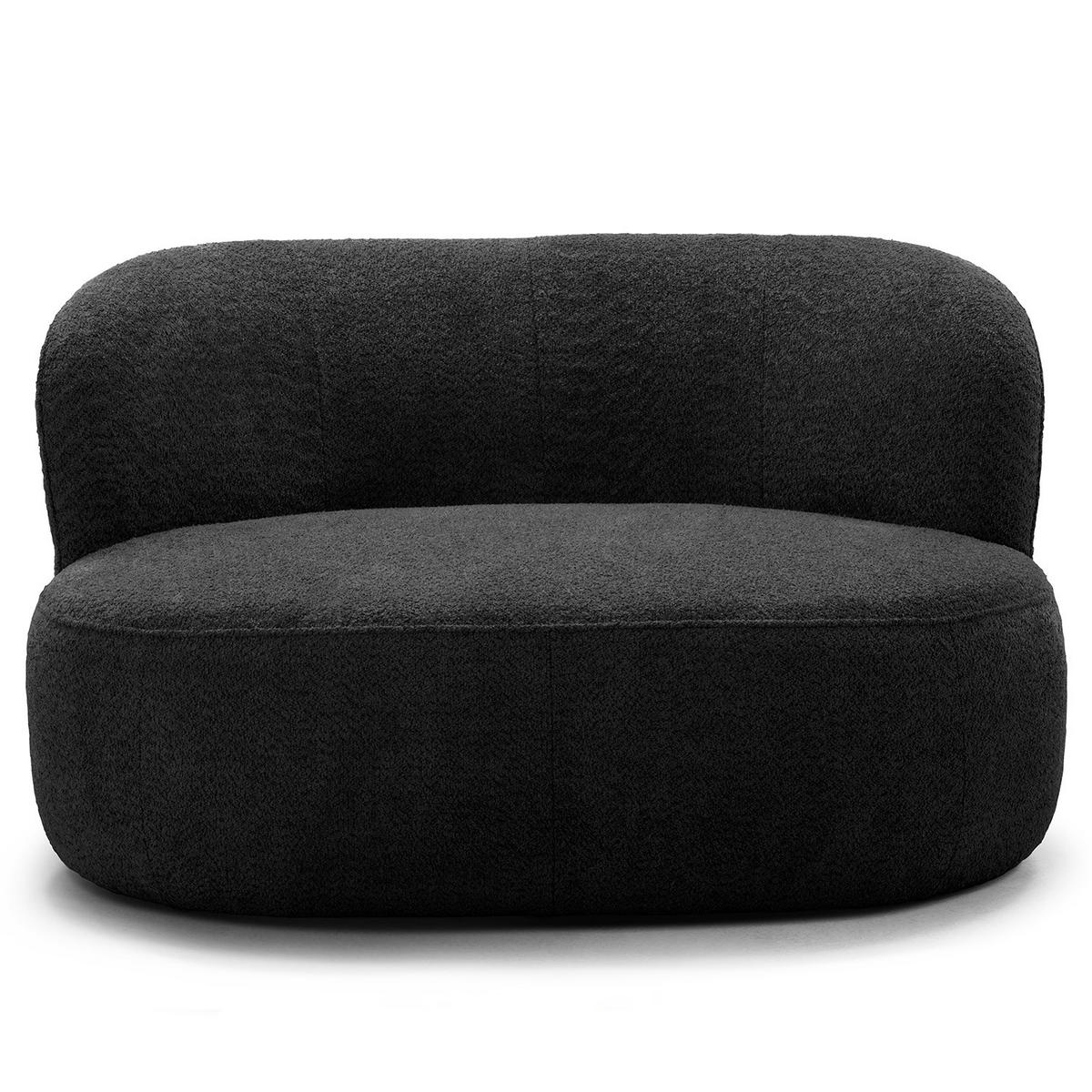 1,5-SITZER SOFA - Schwarz, Kunststoff/Textil (134/75/84cm) - home24