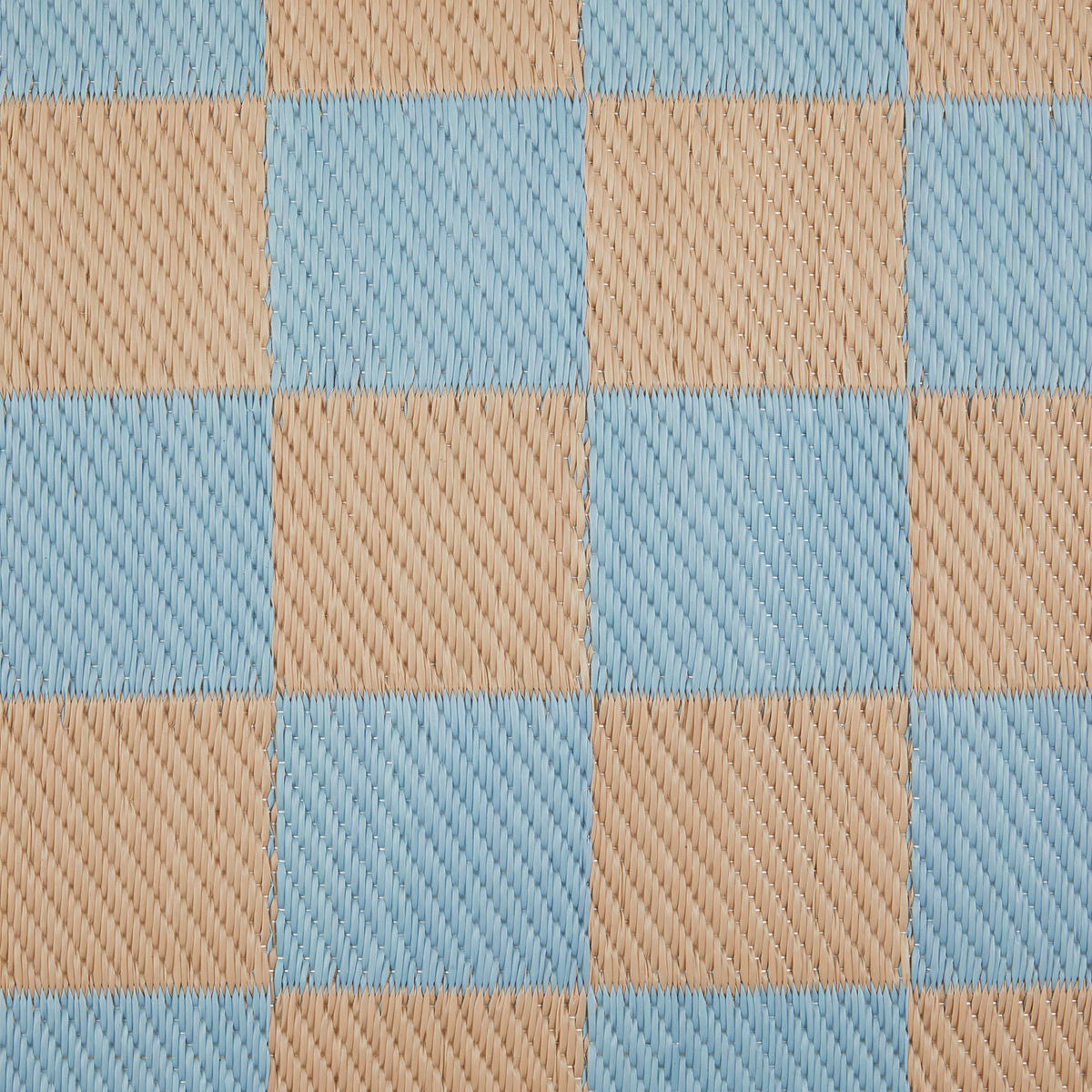 OUTDOORTEPPICH Colour Clash Karo 118x180 cm - Blau/Beige, Kunststoff (150/90cm) - Butlers