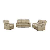 COUCHGARNITUR mit Sessel - 6 Personen - Stoff - Taupe NEVERS - Taupe, Textil (187/103/95cm) - Vente-Unique