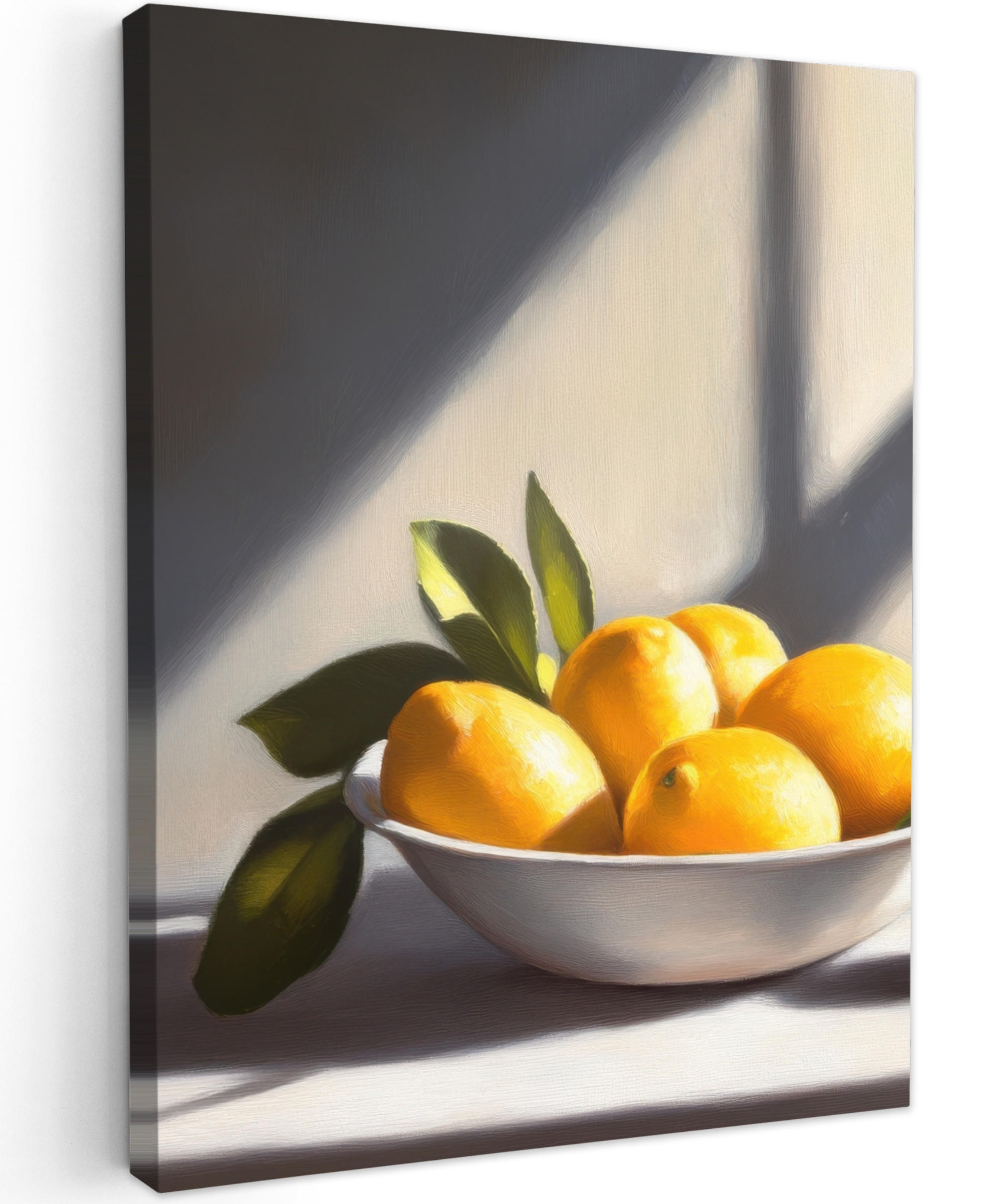 LEINWANDBILD Zitronen - Stilleben - Gelb 60x80 cm - Gelb, Textil (60/80cm) - MuchoWow