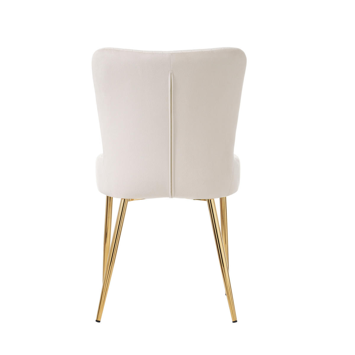 ESSZIMMERSTÜHLE 6er-Set Samt Gold Metall Beige - Beige/Goldfarben, Textil (47/85/58cm) - FLIEKS