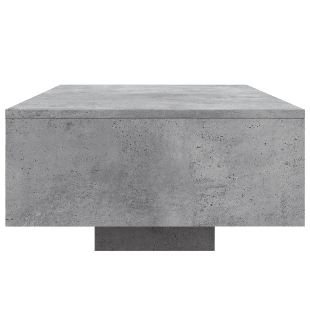 COUCHTISCH Mit Led-Leuchten Betongrau 85/55/31 Cm - Grau, Holzwerkstoff (85/55/31cm) - vidaXL