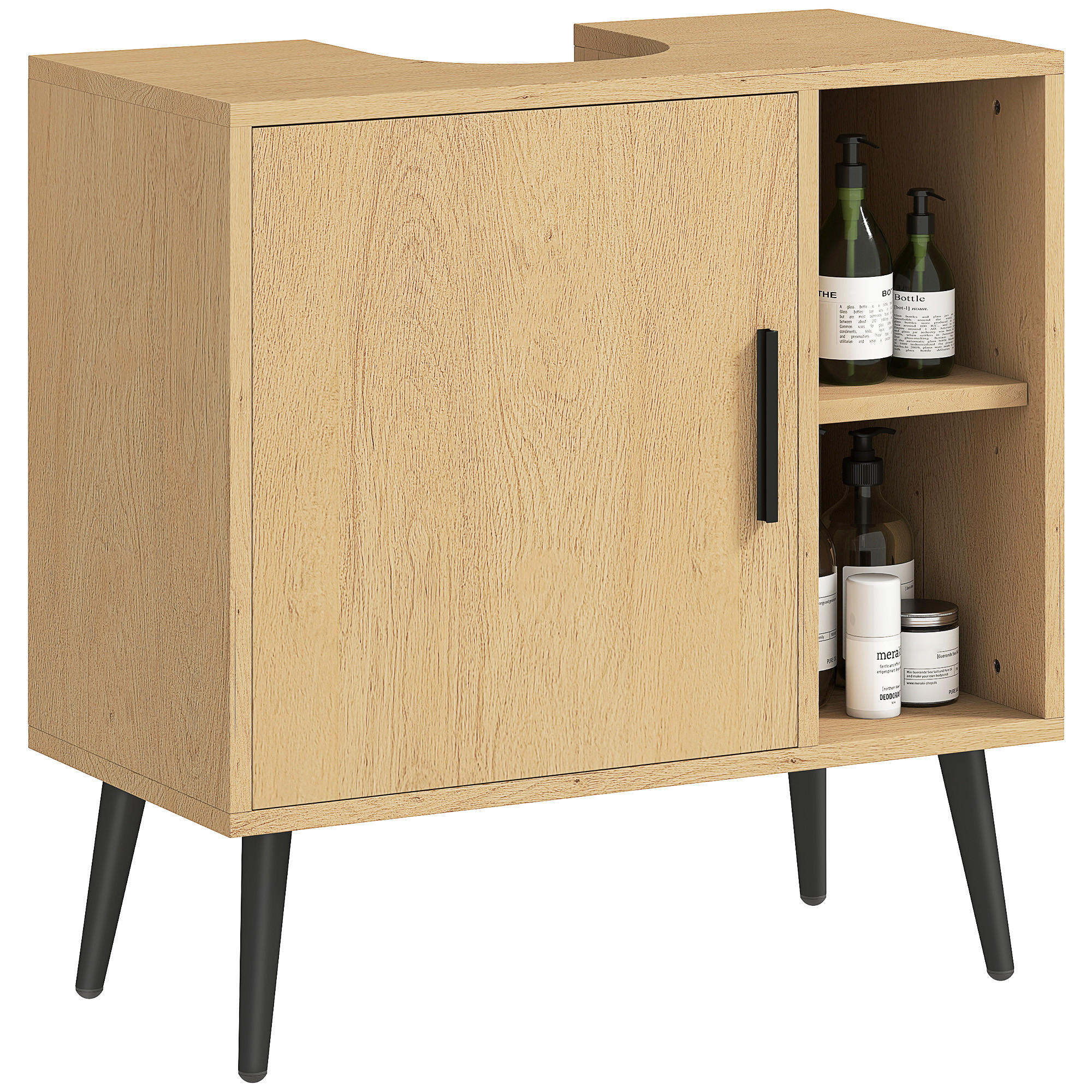WASCHBECKENUNTERSCHRANK DE-15912 Soft-Close-Tür Eiche - Eichefarben, Holzwerkstoff (60/59.5/30cm) - ComfortXL
