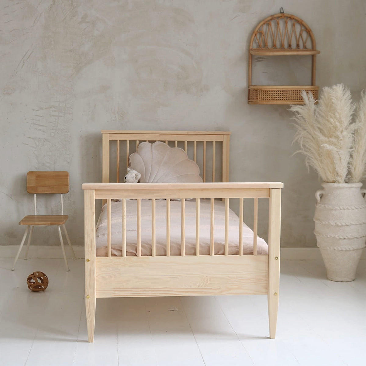 POSTEĽ 90/190 Daphné Prírodné drevo - hnedá, drevo (90/190cm) - Petits-meubles