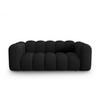 SOFA Lupine aus Chenille-Stoff schwarz 2 Sitzplätze - Schwarz, Textil (95/70/200cm) - Micadoni
