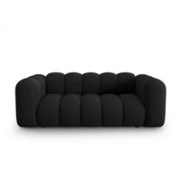SOFA Lupine aus Chenille-Stoff schwarz 2 Sitzplätze - Schwarz, Textil (95/70/200cm) - Micadoni