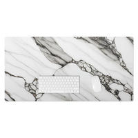 SCHREIBTISCHUNTERLAGE 100x50 cm Schwarz-Weiß - Weiß Hochglanz, Kunststoff (100/50/1.6cm) - Wallfluent