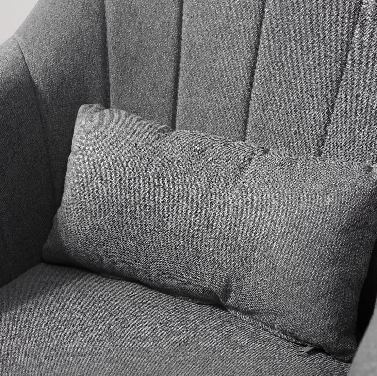 DREHSTUHL in Dunkelgrau 60x60x91 cm, höhenverstellbar mit Armlehnen - Dunkelgrau, Textil (60/91/60cm) - IVMEU