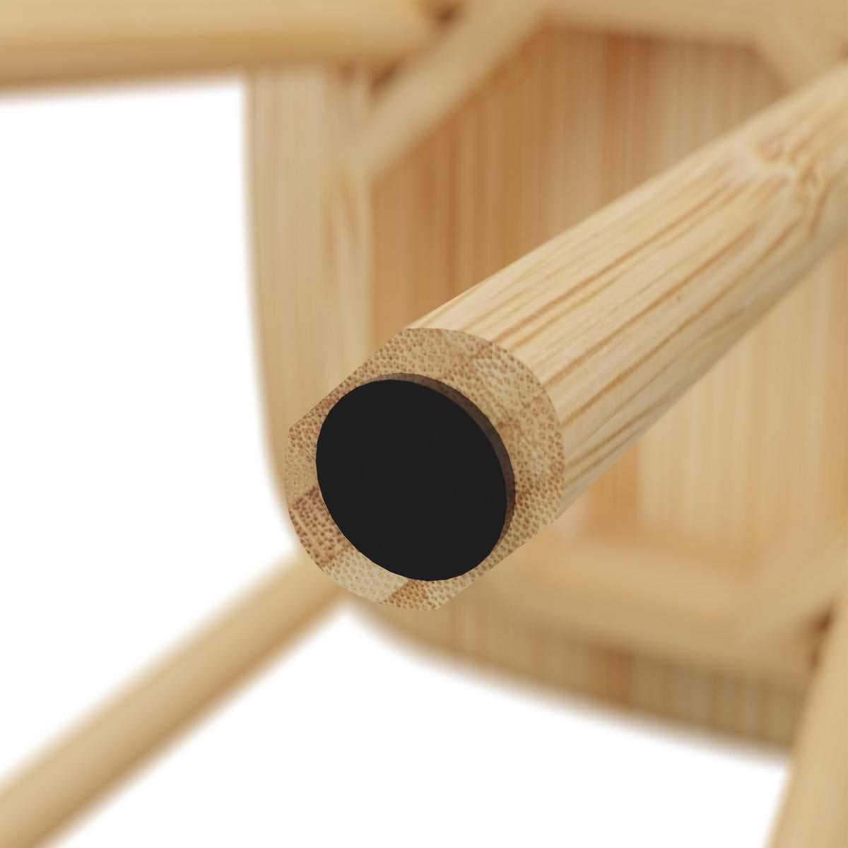 ESSZIMMERHOCKER - Hellbraun, Holz (33/45.5/33cm) - Relaxdays