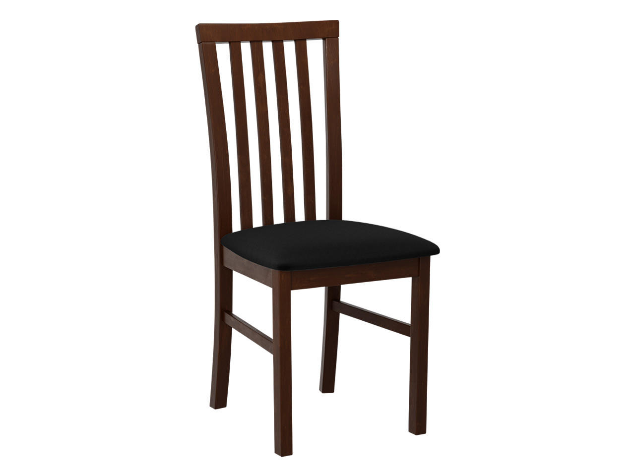 STUHL Milano I, Holzfarbe: Walnuss - Walnussfarben/Schwarz, Holz (43/93/40cm) - MIRJAN24