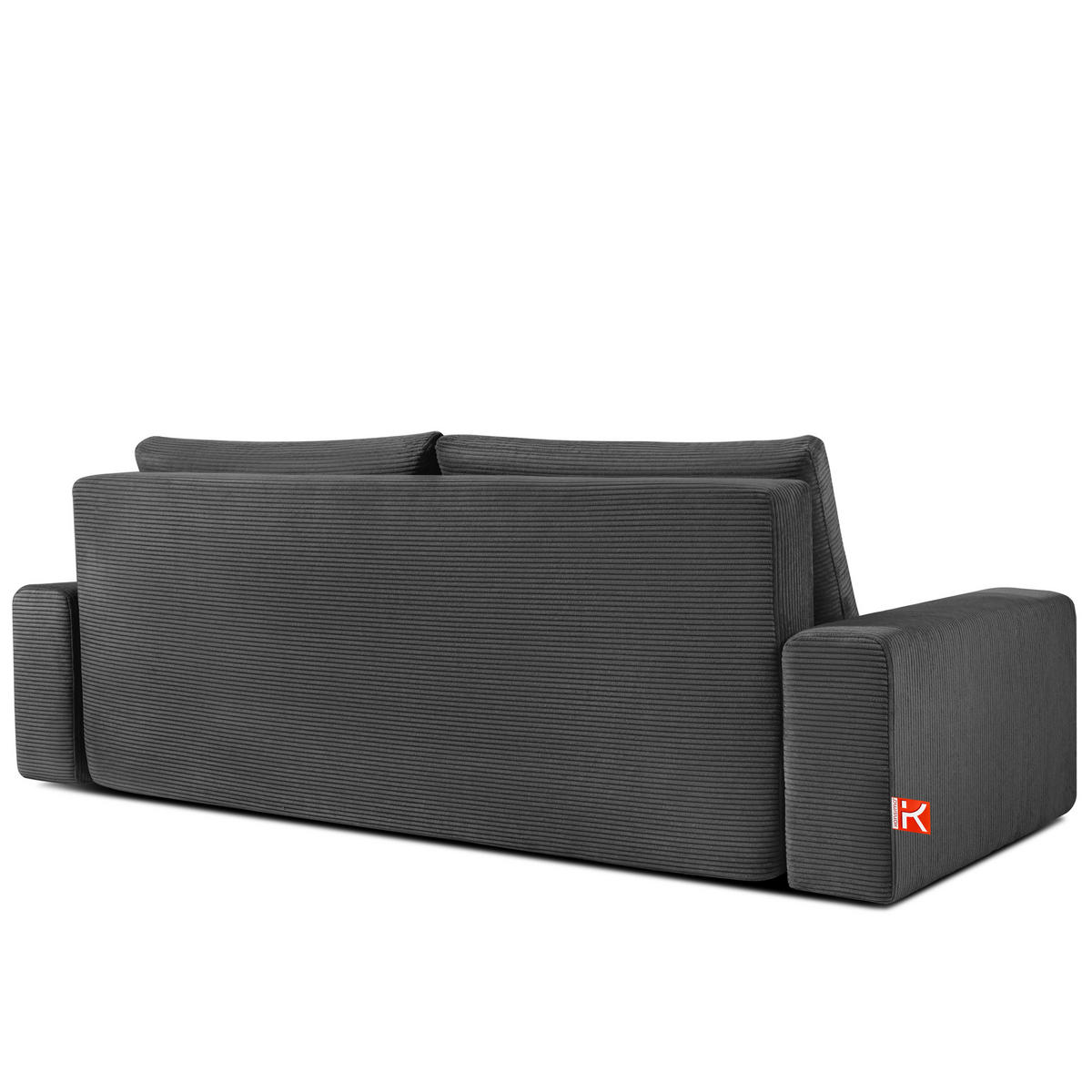 3-SITZER SCHLAFSOFA MOLLIS, Corduroy, Grau - Grau, Holz/Holzwerkstoff (250/93/108cm) - KONSIMO®