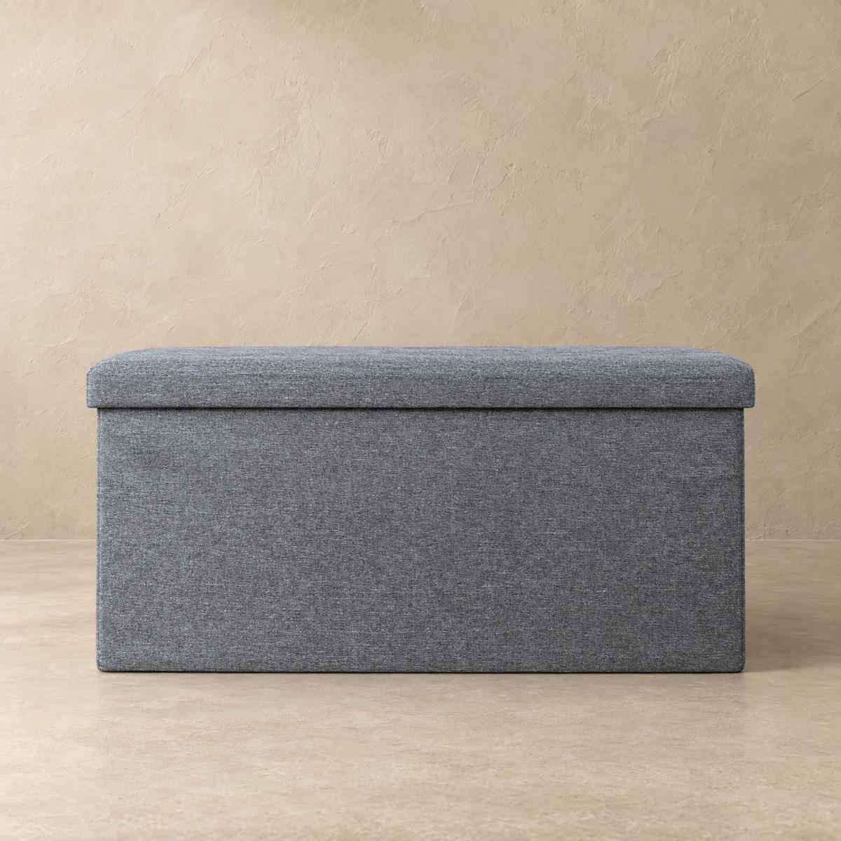 HOCKER mit Stauraum 76/38/38 cm - Grau, Textil (38/38/76cm) - SCENA LIVING