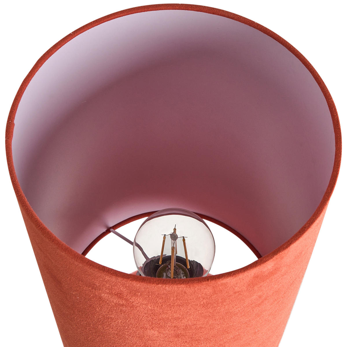 TISCHLAMPE Rot Oteros - Rot, Textil (19/19/62cm) - Beliani