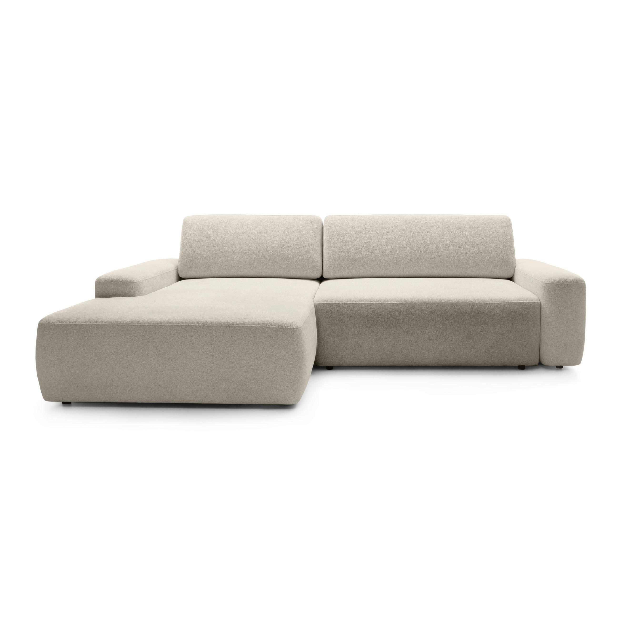 Pillovely Ecksofa Beige 264x82x162 cm