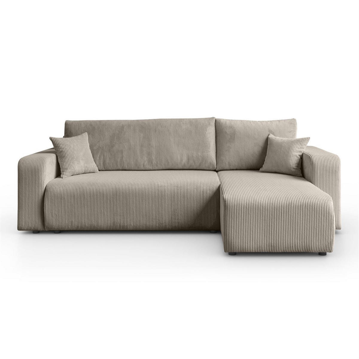 Ecksofa PRESTIGE L, Poso 02 - Beige, Textil (247/143cm) - Lookway