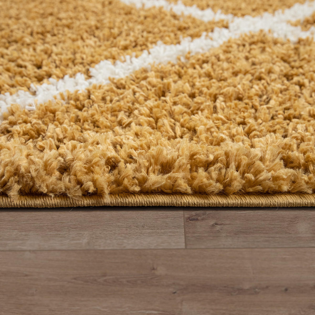 HOCHFLORTEPPICH 120/120 cm Kalmar 441 - Gelb, Textil (120/120cm) - Paco Home