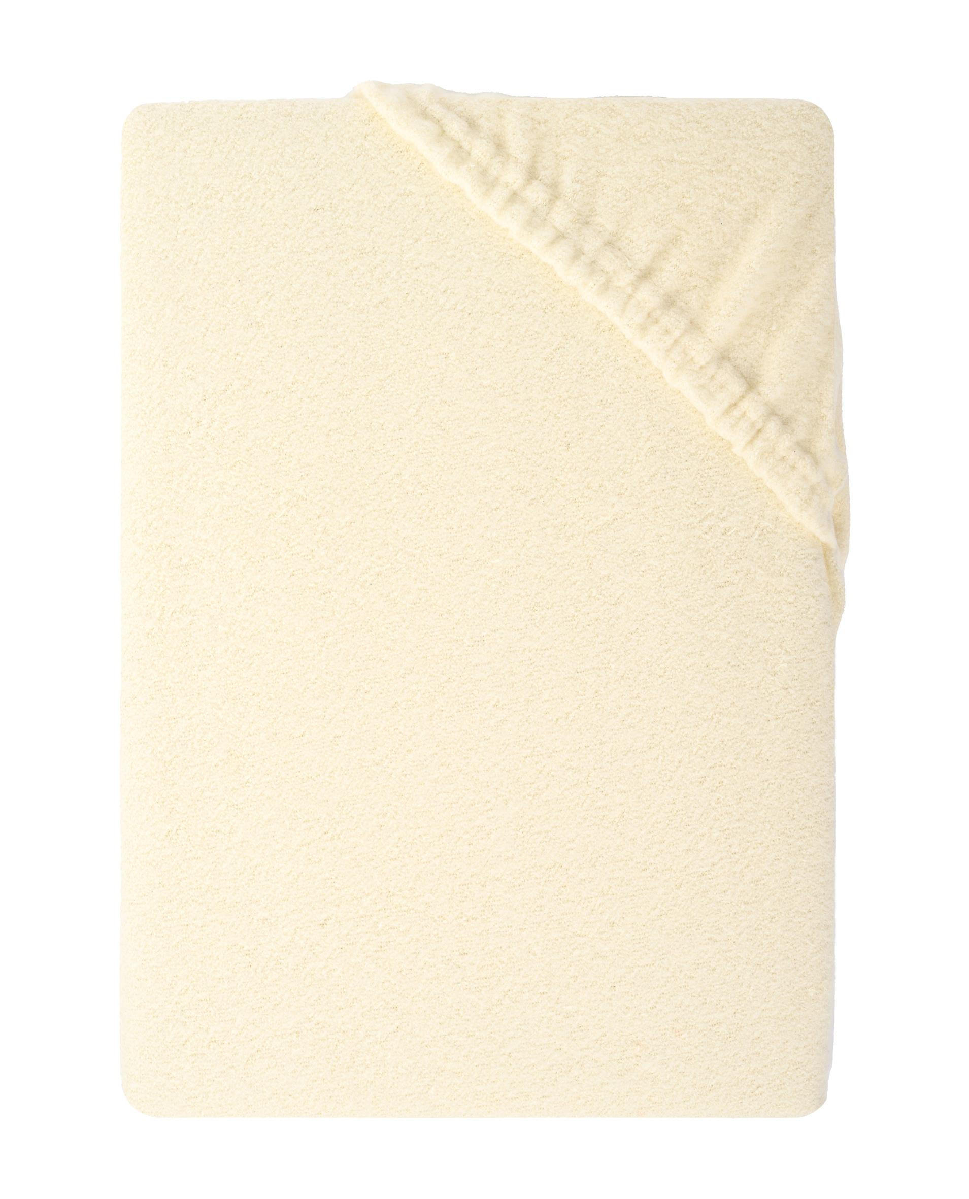 WINTER-SPANNBETTLAKEN 180-200x200-220 cm, Warmes Teddy Fleece Bettlaken Natur - Naturfarben, Textil (200/220cm) - Carpe Sonno