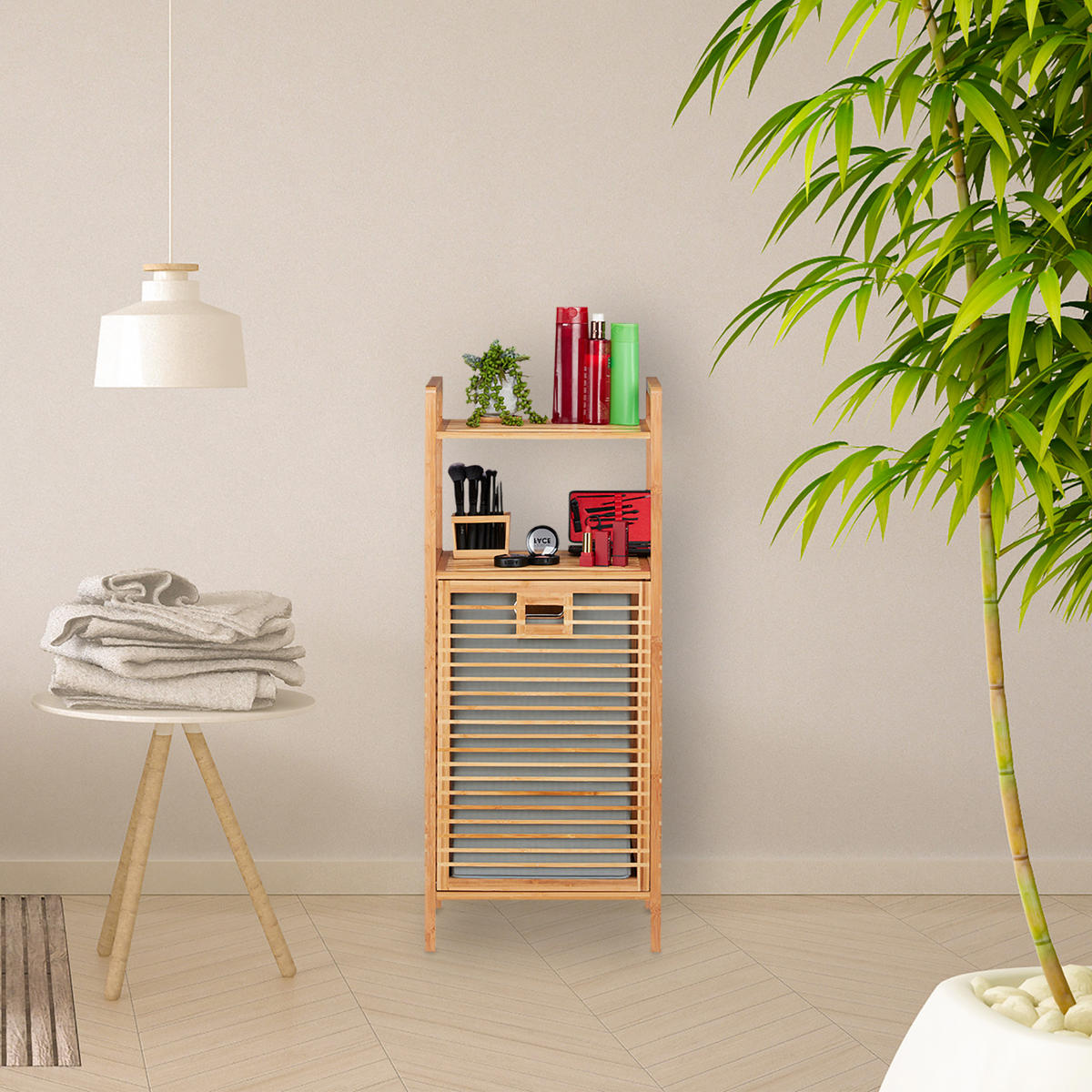BADREGAL - Multicolor, Holz/Holzwerkstoff (40/95/30cm) - Relaxdays