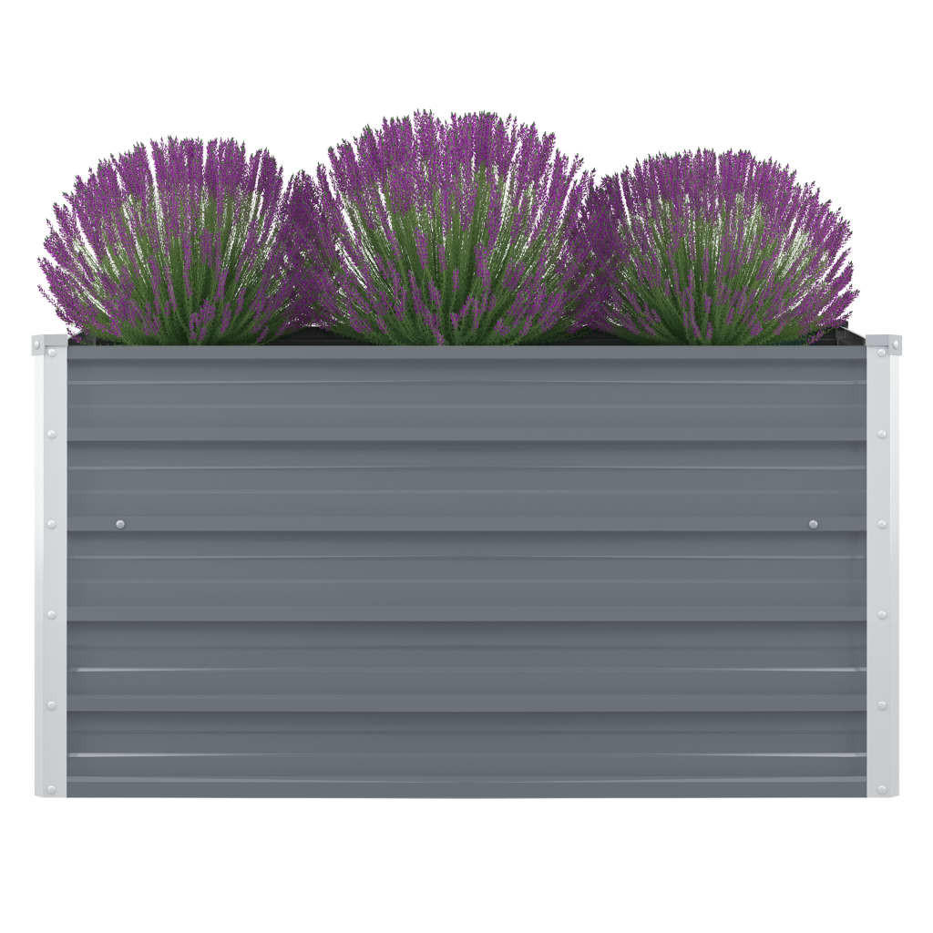 HOCHBEET 100/100/45 Cm Verzinkter Stahl Grau - Grau, Metall (100/45/100cm) - vidaXL