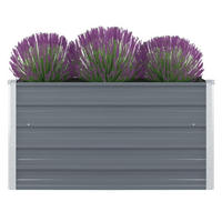 HOCHBEET 100/100/45 Cm Verzinkter Stahl Grau - Grau, Metall (100/45/100cm) - vidaXL