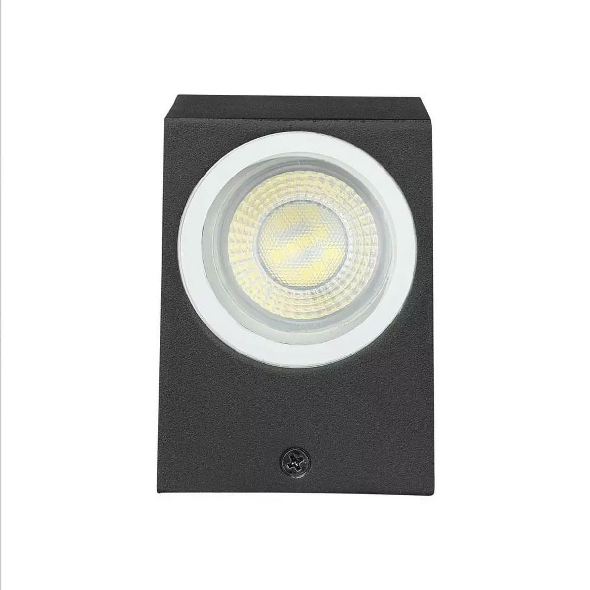 LED AUSSEN-WANDLEUCHTE Aluminium Schwarz - Schwarz, Metall (6.8/15/9.2cm)