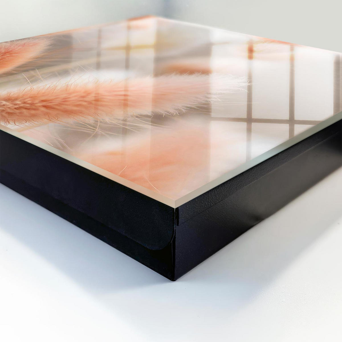 SCHLÜSSELBOX Schwarz 30x30 cm- Türöffnung nach rechts - Die Subtilität der Natur - Beige, Metall (30/30/5cm) - TULUP