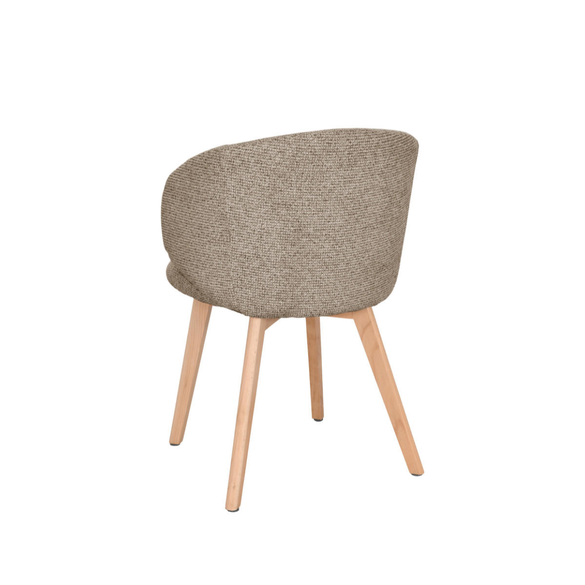 STÜHLE 2er?Set aus stoff und massive Holzfüße 60/55/79 cm - Braun, Textil (55/79/63.5cm) - Calicosy