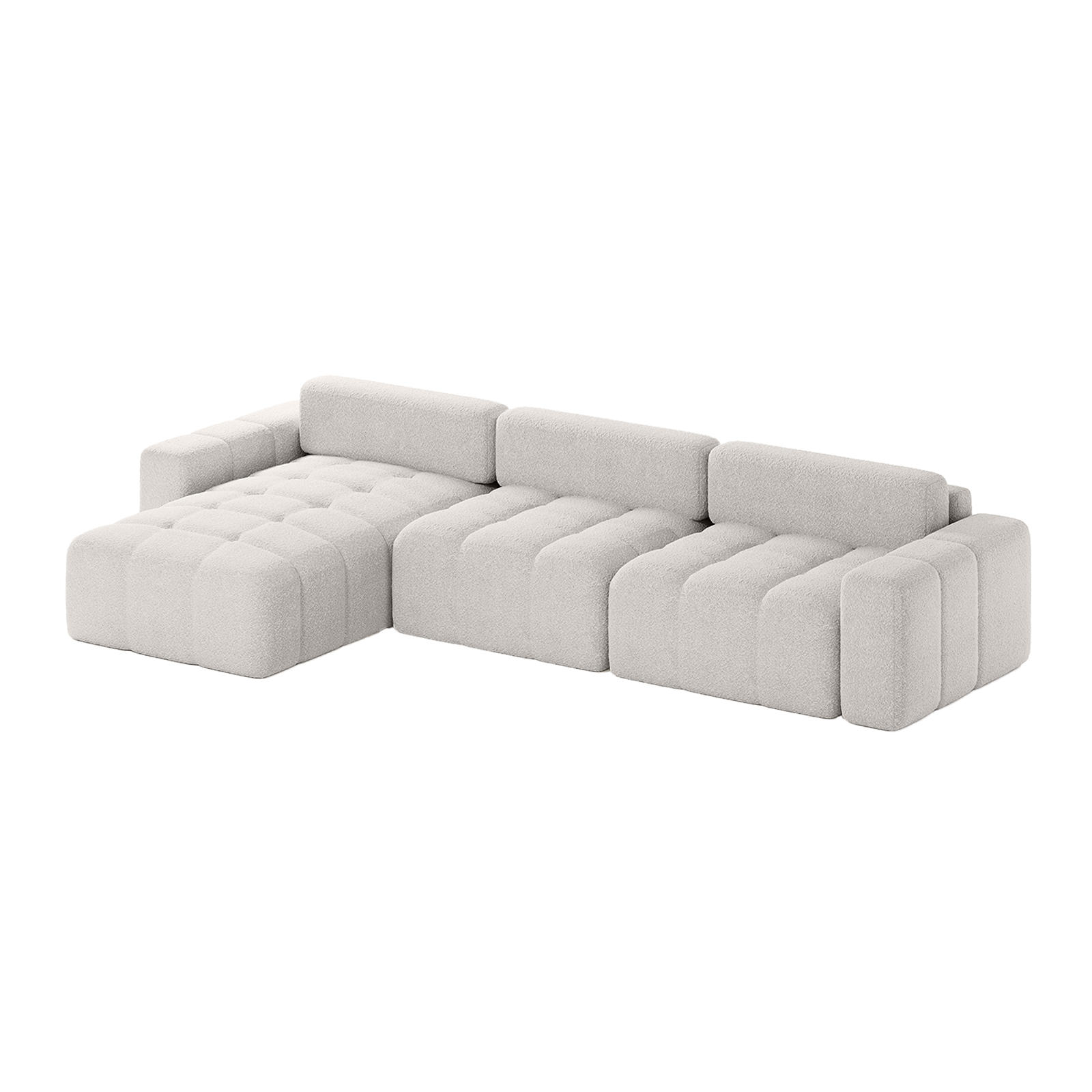 ECKSOFA RIFU SO mit Schlaffunktion, Grau - Grau, Textil (346/185cm) - Fedve